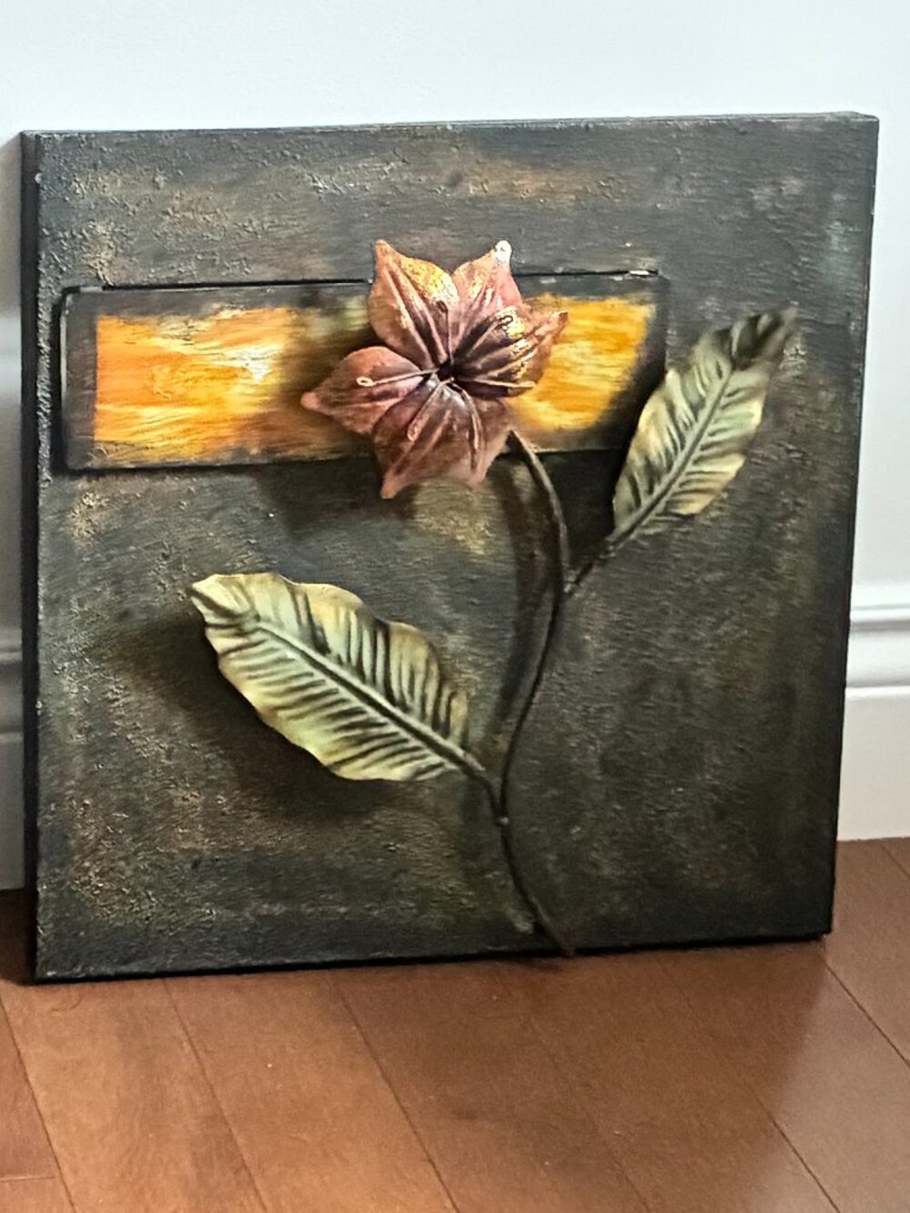 un cadre en métal, mais j'en ai deux pour 40$ 3D art flowers